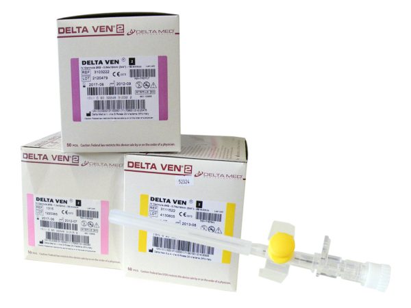 AGHI CANNULA DELTA FLO DUE VIE - CON ALETTE - immagine 2