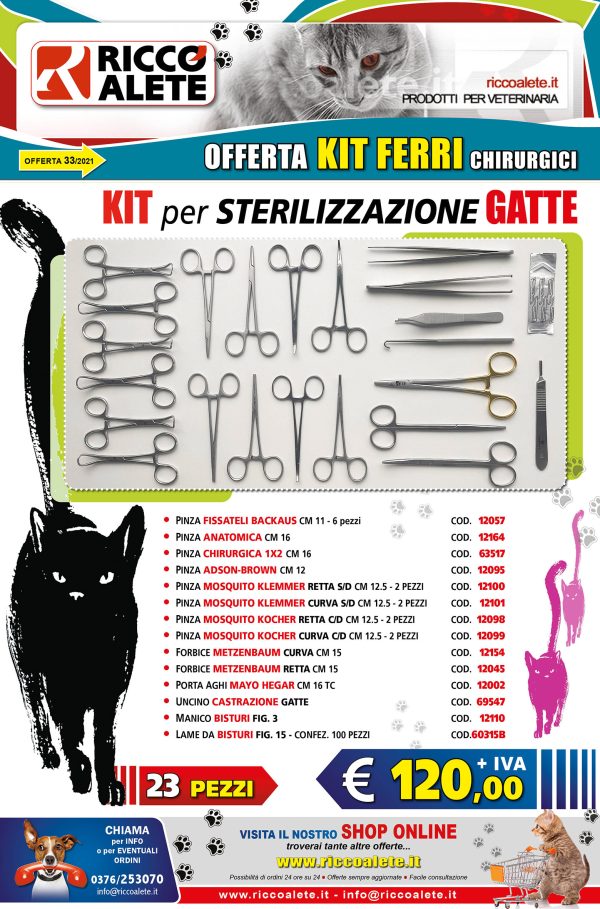 KIT PER STERILIZZAZIONE GATTE