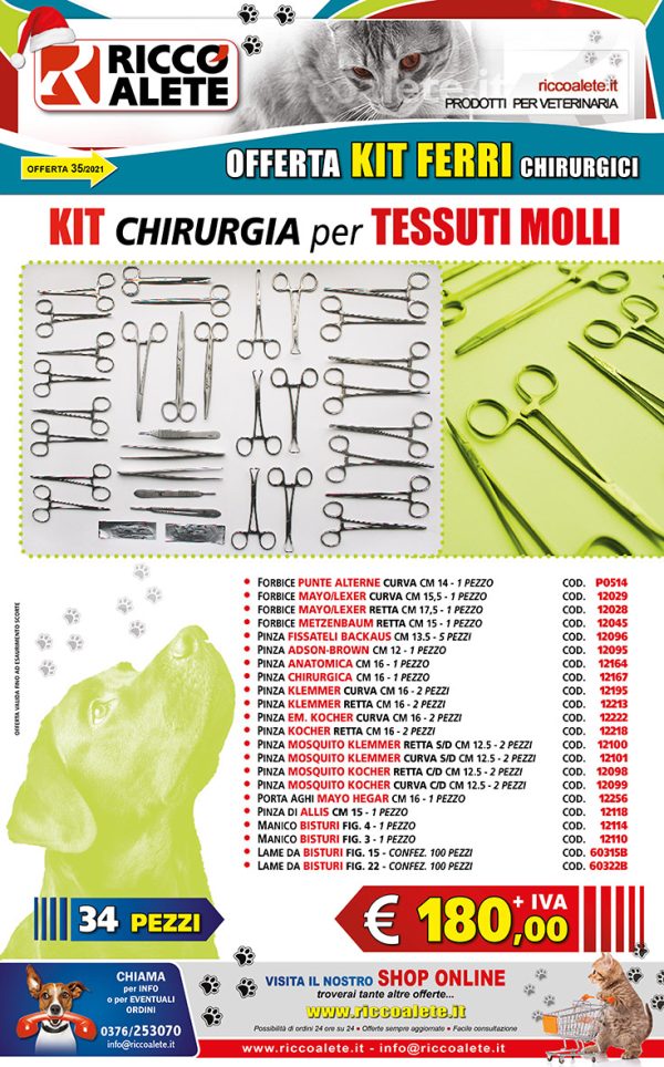 KIT FERRI PER CHIRURGIA TESSUTI MOLLI