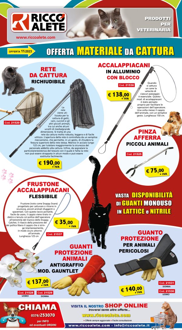 OFFERTA MATERIALI DA CATTURA